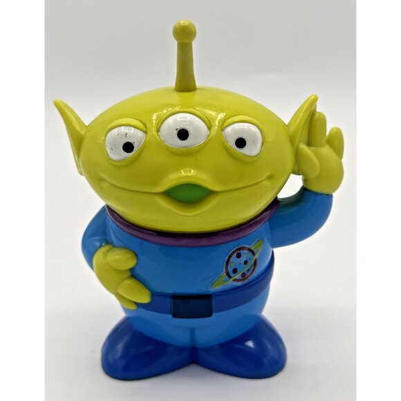 Disney PIXAR Toy Story Little Green Alien Pizza Planet Plastic Piggy Bank Buzz - Picture 1 of 12